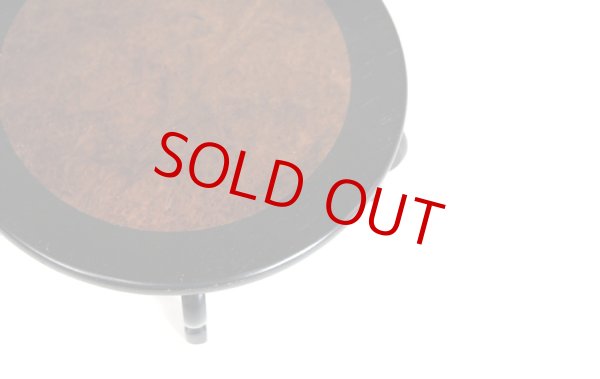 画像2: 五峰作　「葡萄木黒檀丸卓」　 (2)